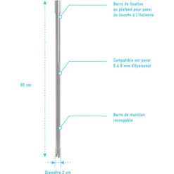 Soffitto Per Barra Di Fissaggio Per Doccia Italiana - Barra Di Fissaggio Del Soffitto Interscambio Da 60 Cm -Stile Bagno 36406874 4