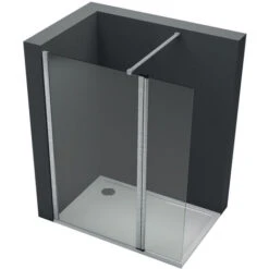 Ogomondo Walk-in Doccia Con Anta Basculante E Staffa Cristallo 8 Mm Misure 97-99xh200 Cm - Confezione 1 -Stile Bagno 36607765 3