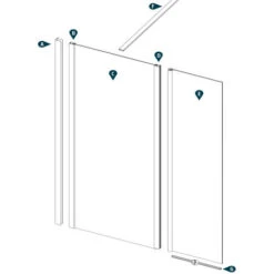 Ogomondo Walk-in Doccia Con Anta Basculante E Staffa Cristallo 8 Mm Misure 97-99xh200 Cm - Confezione 1 -Stile Bagno 36607765 5