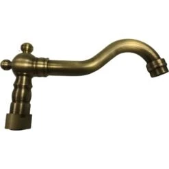 Canna Di Ricambio Lavorata Vintage Epoca Bronzata