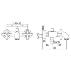Gruppo Vasca Paffoni Quattro Con Set Doccia Ottone Cromato -Stile Bagno 3783997 3