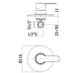 Miscelatore Doccia Incasso Paffoni Blu Con Deviatore -Stile Bagno 3784883 3
