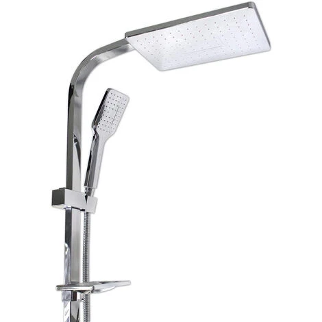 Colonna Doccia Da Bagno Saliscendi Con Soffione Fisso Doccetta Telefono Multigetto Asta 98 Cm Con Portasapone Sistema Anticalcare Box Doccia 2 Colonna Doccia Da Bagno Saliscendi Con Soffione Fisso Doccetta Telefono Multigetto Asta 98 Cm Con Portasapone Sistema Anticalcare Box Doccia - immagine 2