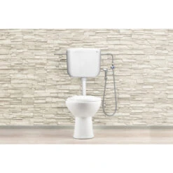 Idrocassetta Doppio Scarico Rivestita Completa Di Kit Shut-Off Cromo E Porta Rotolo -Stile Bagno 3931725 5