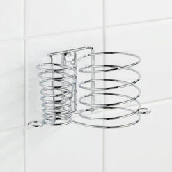 Wenko Porta Asciugacapelli E Piastra In Acciaio -Stile Bagno 3955186 3