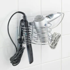 Wenko Porta Asciugacapelli E Piastra In Acciaio -Stile Bagno 3955186 4