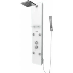 Hyrdomassage Doccia Colonna - 22x125cm - Vetro Temprato + Idromassante - Epsilon Bianco -Stile Bagno 39652157 3