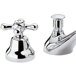 Batteria Lavabo Con Vitoni Ceramici 3 Fori Remer Stile Retro Serie Liberty -Stile Bagno 39785708 3