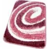 Tappeto Bagno Spirale Moderno Morbido Antiscivolo Scendiletto Doccia 100% Made In Italy Rosa - 50x80 Cm