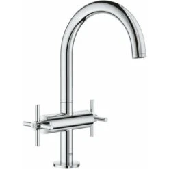 Grohe Atrio - Miscelatore Da Lavabo, Con Sistema Di Scarico E Braccio Di Erogazione Girevole, Misura L, Cromato 21019003