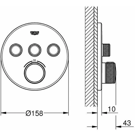 Grohe Grohtherm SmartControl - Miscelatore Doccia Termostatico Ad Incasso, 3 Utenze, Cromato 29121000 2 Grohe Grohtherm SmartControl - Miscelatore Doccia Termostatico Ad Incasso, 3 Utenze, Cromato 29121000 - immagine 2