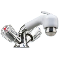 Miscelatore Con Doccetta Bianca A Leva E Tubo 1,5 Metri