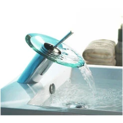 Rubinetto A Cascata In Vetro Da Bagno Miscelatore Moderno Lavandino 812-11 -Stile Bagno 4164513 5
