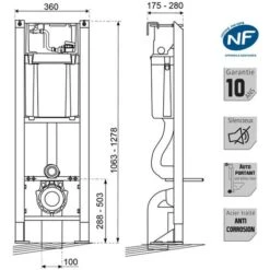 Pacchetto Completo WC A Filo Pavimento + Lavabo Bianco Senza Ribalta + Piastre Cromate DESIGN -Stile Bagno 41870628 4