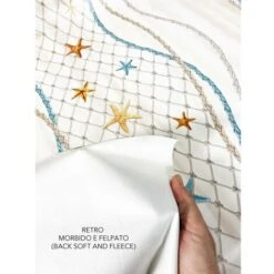 TOVAGLIA LIMA © In TELA CERATA Plastificata LAVABILE Idrorepellente In PVC STELLE MARINE Made In Italy Cm. 140x100 X4 Persone -Stile Bagno 42228516 5