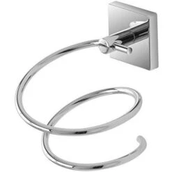Porta Asciugacapelli Easy Cromo 14x14x9 Cm Arredo Bagno 959011 Feridras