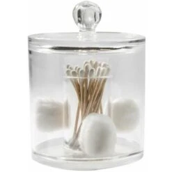 Compactor Organizzatori Per Cosmetici - Contenitore Per Dischetti Struccanti E Bastoncini Ovattati, Plastica Trasparente RAN5058 -Stile Bagno 42469002 4