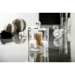 Compactor Organizzatori Per Cosmetici - Contenitore Per Dischetti Struccanti E Bastoncini Ovattati, Plastica Trasparente RAN5058 -Stile Bagno 42469002 5