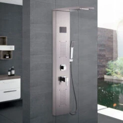 Pannello Colonna Doccia Miscelatore Soffione Cascata Doccino Rapolano Colore: Silver -Stile Bagno 42662722 3
