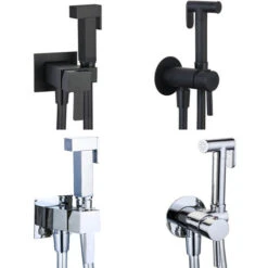 Kit Idroscopino Acqua Calda E Fredda Con Shut-off Azionamento A Leva Ottone Finitura- Cromato Tondo - Confezione 1