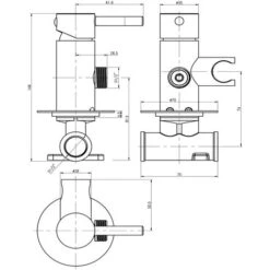Kit Idroscopino Acqua Calda E Fredda Con Shut-off Azionamento A Leva Ottone Finitura- Cromato Tondo - Confezione 1 -Stile Bagno 42726972 3