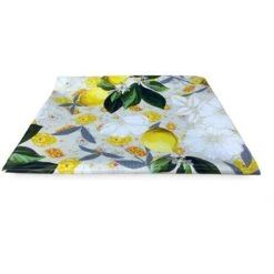 TOVAGLIA LIMA © In TELA CERATA Plastificata LAVABILE Idrorepellente In PVC LIMONI Made In Italy Cm. 140x100 X4 Persone -Stile Bagno 42727199 5