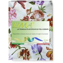 TOVAGLIA LIMA © In TELA CERATA Plastificata LAVABILE Idrorepellente In PVC FIORI Made In Italy Cm. 140x100 X4 Persone -Stile Bagno 42727234 3