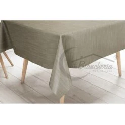 TOVAGLIA LIMA © In TELA CERATA Plastificata LAVABILE Idrorepellente In PVC UNITO BEIGE Made In Italy Cm. 140x100 X4 Persone