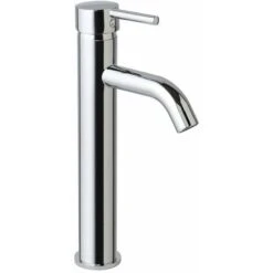 RUBINETTO MISCELATORE ALTO CROMATO PER LAVABO DA APPOGGIO FASSA