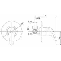 RUBINETTO MISCELATORE AD INCASSO PER DOCCIA MONOCOMANDO ENTER -Stile Bagno 42744712 5
