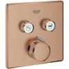 Termostato GROHTHERM SMARTCONTROL Angolare, 2 Valvole Di Intercettazione Warm Sunset Spazzolato GROHE