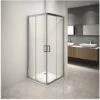 Box Doccia Angolare Con Vetro Trasparente - 80x80 Cm