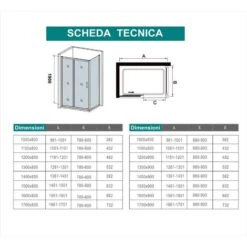 190 Cm Box Doccia Angolare Porta Scorrevole Con Parete Fissa 130x80cm In Vetro Temperato Serigrafato Opaco Graduale Profili Cromato Lucido -Stile Bagno 43266874 5