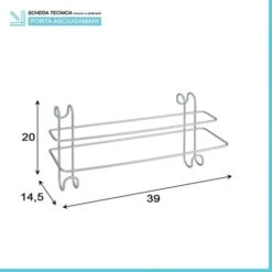 MetalTex Porta Asciugamani Per Termoarredo In Acciaio Rivestito Con Polytherm Grigio -Stile Bagno 44395791 4