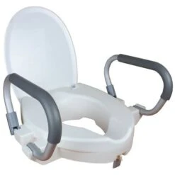 Rialzo Per WC Altezza 10 Cm Coperchio E Braccioli Ribaltabili Alcalß Mobiclinic