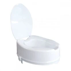 Rialzo Water , Accessori Bagno , Alzawater Con Coperchio , Altezza 14 Cm , Plastica , Bianco , Titán , Mobiclinic