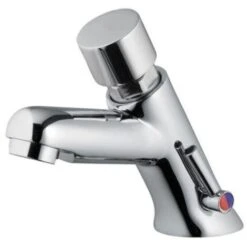 Miscelatore Temporizzato Idral Con Comando A Pulsante Serie Modern 08212 Cromato Lucido