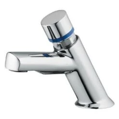 Rubinetto Micro Per Lavabo Idral Con Comando A Pulsante E Arresto Temporizzato 08250 Cromato Lucido