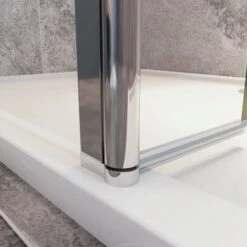 Doccia Walk In 100x190 Cm (Parete Fissa 70 Cm + Paretina 30 Cm) Vetro Temperato Trasparente Anticalcare 8 Mm Con Barra Stabilizzatrice 90 Cm Tagliabile -Stile Bagno 46314533 4