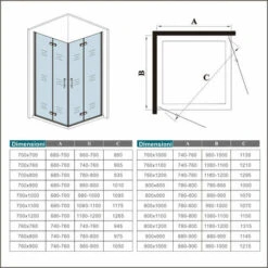 Box Doccia Angolare Due Porte Battente Alte 185 Cm Pieghevoli A Libro In Vetro Temperato 6 Mm Anticalcare 120x110 Cm -Stile Bagno 46314573 4