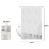 Trade Shop - Tenda Doccia Vasca Bianca Impermeabile Pvc 240 X 200cm Decorata Con Foglie 69514