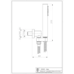 Bossini Set Doccia Duplex Modello CUBE Completo Di Supporto E Presa Acqua -Stile Bagno 4670934 4
