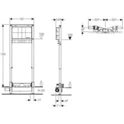 Geberit DUOFIX MODULO Con Sifone Per Doccia H.1300mm 111.581.00.1 -Stile Bagno 46719239 3