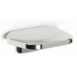 Gedy G.Etna Portasapone Inamovibile In Acciaio E Cromall Con Contenitore In Vetro Misure Art. 11,7x8,7x4,6 0000EN121300100