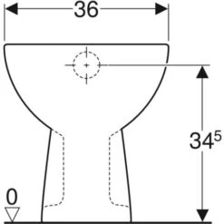 Geberit COLIBRI' Vaso A Pavimento A Cacciata Con Scarico Verticale, Colore Bianco Finitura Lucido 500.856.00.1 -Stile Bagno 46732420 3