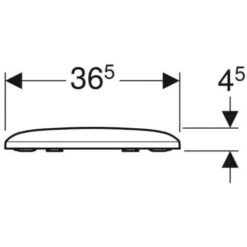 GEBERIT - ICON SQUARE SEDILE SLIM PER VASO WC A CHIUSURA RALLENTATA IN DUROPLAST BIANCO 571910000 -Stile Bagno 46770714 4
