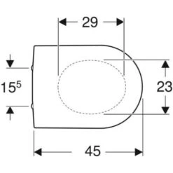 GEBERIT - ICON SEDILE AVVOLGENTE PER VASO WC A CHIUSURA RALLENTATA IN DUROPLAST BIANCO 574130000 -Stile Bagno 46770835 3