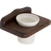 Porta Spazzolini Accessori Bagno Arte Povera In Legno E Ceramica Mod. Mathilde