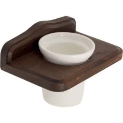 Porta Spazzolini Accessori Bagno Arte Povera In Legno E Ceramica Mod. Mathilde