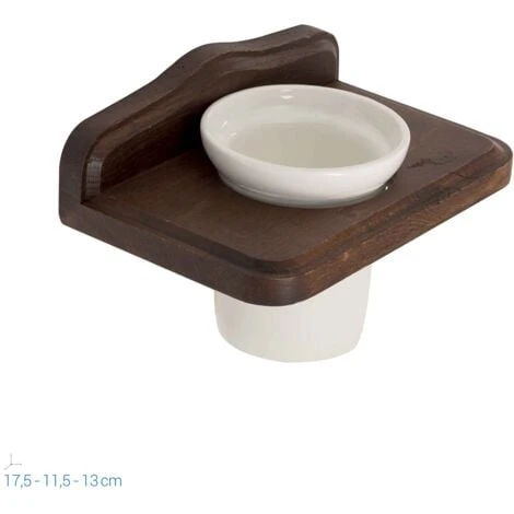 Porta Spazzolini Accessori Bagno Arte Povera In Legno E Ceramica Mod. Mathilde 2 Porta Spazzolini Accessori Bagno Arte Povera In Legno E Ceramica Mod. Mathilde - immagine 2